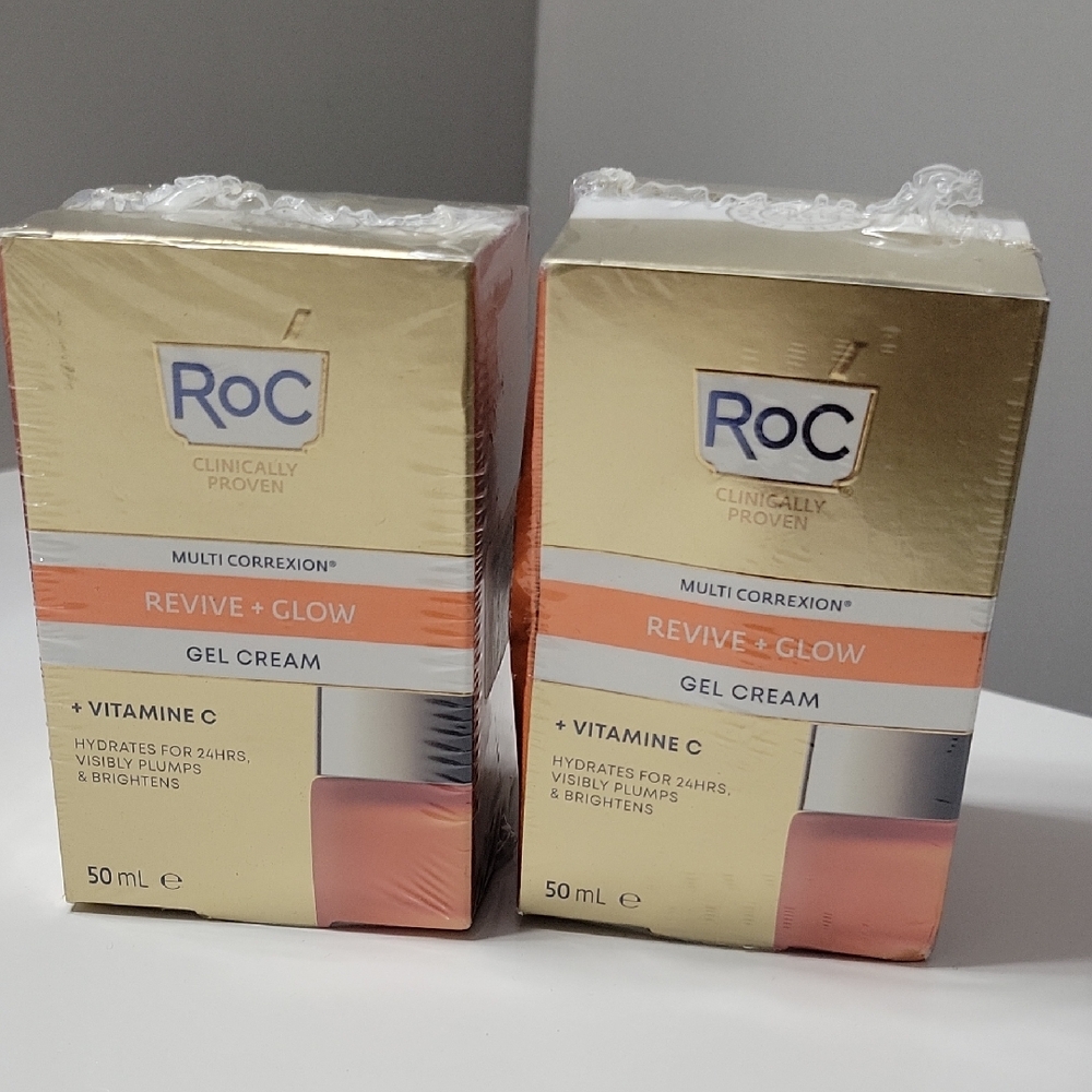 RoC Revive + Glow Gel Cream with Vitamin C - Gold and Orange